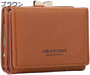 【20%OFFクーポン】ウォレット 財布 レディース 可愛い おしゃれ がま口 三つ折り 大容量 ボタン 英字柄 コインケース カード入れ 小銭入れ 多機能 取り出しやすい 新年 軽量 PUレザー ダーク