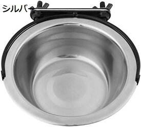 【20％OFFクーポン付き】ペットボウル ハンガーボウル 犬 フードボウル ステンレス鋼 ぶら下げ 水飲みボウル ゲージ用 ペット食器 猫 犬 うさぎ 鳥 餌入れ 子犬猫給水器 固定 中小ペット 口径13cm シルバー