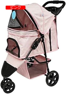【20%OFFクーポン〜】ペットカート ベビーカー バギー 犬 猫 多頭 犬用ベビーカー 前輪360°回転 3輪 軽量 安全装置付 ドッグカート 後輪ブレーキ機能 前も後ろも網窓 通気 軽量 小型犬 中型犬