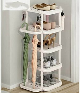 【20%OFFクーポン〜】据え置き型 シューズラック シューズボックス 下駄箱 靴箱 傘ラック付き 水受けトレイ付き 傾斜台 ツール不要 取り付けやすい 玄関収納 靴収納