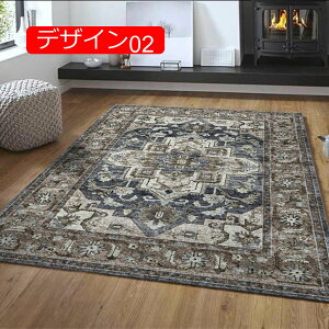 【20%OFFクーポン】ラグ おしゃれ 民族柄 デザイン04 キリム柄 カーペット 滑り止め 花柄 北欧 センターラグエスニック レトロ リビングルーム 玄関マット 屋内 ヨーロピアン オールシーズン 8