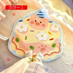 【20%OFFクーポン】ラグ カーペット 洗える ラグマット じゅうたん シャギーラグ 絨毯 カラー5 防ダニ 滑り止め付き ふわふわ 60*60 床暖房対応 センターラグ 長方形 薄手 フロアマット 低反発