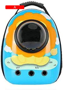 【20%OFFクーポン〜】() ペット用品 ペット バッグ 猫 かばん ネコ 犬 バッグ リュック型 キャリーバッグ 宇宙船 飛び出し防止 散歩 旅行 お出かけ (D) 通気性