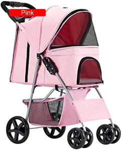 【20%OFFクーポン〜】ペットカート ベビーカー 犬 猫 バギー 多頭 ペット用犬用ベビーカー 猫用ベビーカー 小型?中型犬&猫用軽量ペットベビーカー 折りたたみトラベルペットカート プレミア