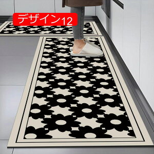 【20%OFFクーポン】拭ける ロングマット デザイン11 キッチンマット 撥水マット 50*180 拭けるキッチンマット 洗濯不要 滑り止め おしゃれ 床保護マット フロアマット 水拭きOK 防水性と防汚 防