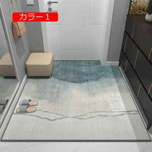 【20%OFFクーポン】北欧風 玄関マット 泥落とし 屋外 屋内 おしゃれ リーフ柄 フロアマット ドアマット 大判 大きいサイズ 店舗用品 洗える カラー フロアマット 業務用 家庭用 インテリア エ