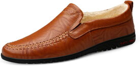 【20%OFFクーポン】ドライビングシューズ モカシン ドライビング シューズ メン ズ カジュアルシューズ スリッポン ビジネスシューズ 革靴 冬靴 裏ボア 履きやすい 防滑 コンフォートシューズ ベーシック 高級靴 立ち