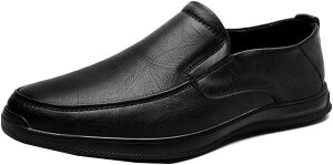 【20%OFFクーポン】ローファー スリッポン モカシン カジュアルシューズ 革靴 メンズ 小さいサイズ 軽量 通気性 フォーマル 職場用 通勤 カジュアル 着脱らく 滑りにくい ゴム底 黒 おしゃれ