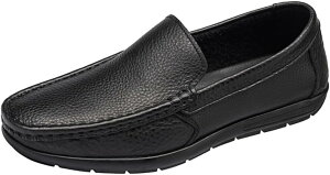【20%OFFクーポン】メンズ スムース ローファー ドライビングシューズ メンズ靴 デッキシューズ スリッポン 黒 男性 紳士 革 素足 ローカット 小さいサイズ 皮革 定番 運転靴 モカシン シンプ