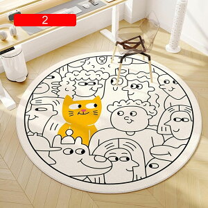 【20%OFFクーポン】円形ラグ 厚さ11mm 毛足長い 丸型 ゲーミングチェアマット チェアマット 春夏秋冬 耐磨耗性 柔らかい ふかふか 暖かい 抽象的 モダン 多目的 防音 子供部屋 化粧台 デスク 畳