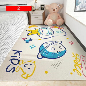 【20%OFFクーポン】ラグ 長方形 宇宙柄 チェアマット 四角 子供部屋用 足元マット 短い毛足 可愛い 春夏秋冬 掃除しやすい 滑り止め 防音 衝撃吸収 ソフトタイプ ベッドサイド リビング ルー