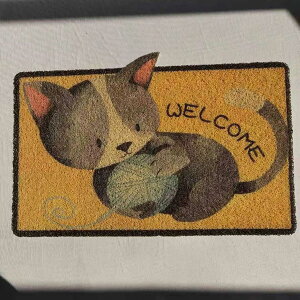 【20%OFFクーポン】玄関マット 屋外 室内 猫柄 犬柄 動物柄 可愛い オシャレ 水洗える pvc 滑り止め 耐磨耗性 泥落とし 厚め インテリア 玄関 寝室 廊下 洗面台 屋外室内兼用 幼稚園 保育園 60cm*9