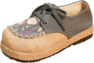 【20%OFFクーポン〜】エスパドリーユシューズ スリッポン レディース ジュート底 スリッポン 花刺繍 走れる 快適 軽量 通気 カジュアル リゾート 日常 可愛い エスニック 春夏 漢服 中華風 撮