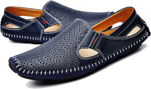 【20%OFFクーポン】ローファー メッシュ スリッポン メンズ ビジネスシューズ モカシン サンダル サイドゴア ドライビングシューズ 歩きやすい カジュアル 運転靴 ファッション 大きめ ホワ