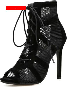 【20%OFFクーポン〜】ショートブーツ ハイヒール 美脚ブーティ メッシュ サンダル 痩せ効果 レディース オープントゥ スエード 大きいサイズ サマーブーツ 軽量 蒸れない フェミニン セクシ