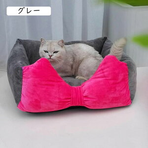 猫 べッド 犬 M ベッド グレー 冬用 ペットベッド クッション スクエア 室内用 暖かい ペットソファー 秋冬用 洗える 小型犬 ドッグクッション 猫用ベッド おしゃれ ふわふわ 丈夫 安眠 ペッ