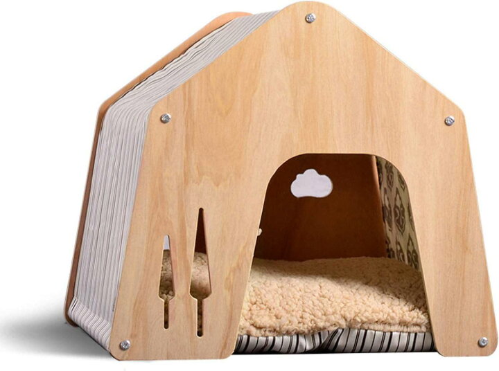 楽天市場】ベージュ 犬小屋 猫舍 犬舎 ペットハウス 北欧 屋内屋外 