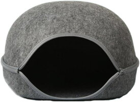 【20％OFFクーポン付き】猫 ベッド ドーム型 キャットハウス フェルト製 魚の口型 窓付き 猫ハウス ペットベッド オールシーズン 2way 夏冬両用 クッション付き お手入れ簡単 保温 防寒 あったか ぐっすり眠れる M
