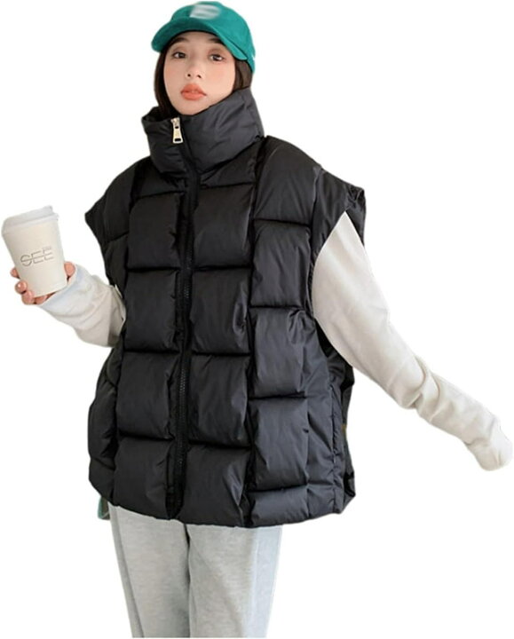 中綿ベスト レディース ダウン風ベスト 中綿入り ダウン風ジャケット 袖なし ノースリーブ 韓国 フードなし 中綿ジャケット ブルゾン ショート丈  厚手 秋冬 レディース 軽量 ゆったり 大きいサイズ アウター ダウン 秋 冬 防寒 軽い 白 黒 無地 送料無料の通販はau PAY ... [ZKYSO] ダウンベスト レディース ダウン ベスト 膝丈 秋冬 中綿 袖なし ジャケット ゆったり 防寒 軽量 防寒着 フード