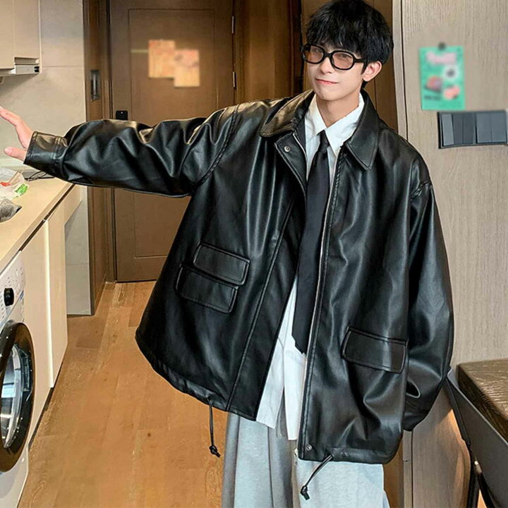 楽天市場】【20%OFFクーポン〜】黒 ライダースジャケット メンズ 
