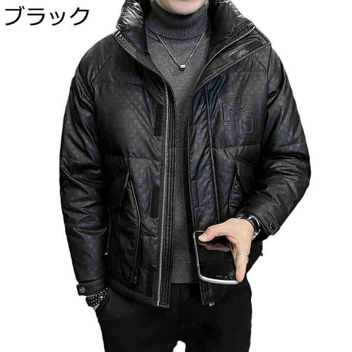 Lavenham メンズ スタジャン 明るく 厚手 フード付きダウンジャケット 
