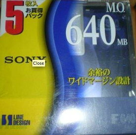 SONY 5EDM-640C2 3.5型MOディスク　お買い得5枚パック　640MB