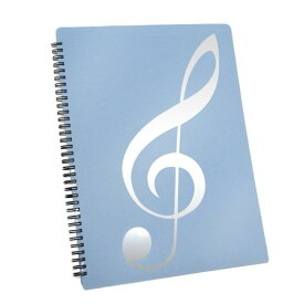 楽譜ファイル A4サ 20ページ40枚 イズ リング式 楽譜入れ 収納ホルダー クリアファイル クランククランプ 直接書き込めるデザイン 資料帳 ピアノ 伴奏
