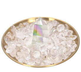 [六識堂＼Rokushiki‐do．jp] 水晶 さざれ石 オーロラ水晶 浄化 七色 水晶ポイント 浄化 玄関