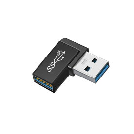 USB 3.1 Gen2 アダプタ L型 Suptopwxm USB A to A オス メスアダプタ（タイプAオス- タイプAメス） 超高速 10Gbpsのデータ転送同期 USB 延長アダプタ