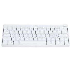 メカニカルキーボード、ホワイトポータブルBluetooth 5.03.0キーボード人間工学に基づいたUSBC有線2.4Gワイヤレスキーボード（コンピューターラップトップPC用のノブデザイン付き）