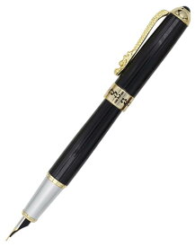 Gullor 万年筆 インクコンバーター付き ゴールデンドラゴンクリップ エグゼクティブペン なめらかな書き味 細字ペン先