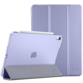 ProCase iPad Air 11インチ M2 (2024) / iPad Air 第5世代 / 第4世代 ケース 軽量 スタンド 三つ折り フォリオ保護ケース 半透明バックカバー Apple Pencil 2対応 対応端末：iPad Air 11インチ M2 (2024)、iPad Air5 202