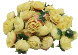 (Mikishin) バラ 造花 50個 3cm ブーケ ローズ 薔薇 結婚式 装飾