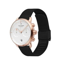 Nordgreen［ノードグリーン］Pioneer 北欧デザイン腕時計 ローズゴールド の42mm クロノグラフ ホワイト フェイス 腕時計ベルト