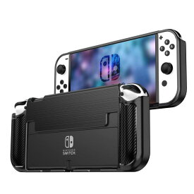 Nintendo Switch対応 有機EL モデル 専用 カバー ケース シリコン ブラック シンプル ニンテンドースイッチ 着脱簡単 衝撃吸収 スイッチ かわいい ドック対応 tpu おしゃれ