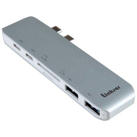 TYPE (タイプ) C ハブ USB C Hub マルチ HDMI thunderbolt 3 4K PD 対応 2016/2017 Macbook Pro 13/15&quot;(13 15インチ)用 SD/MicroSDカードリーダー 充電ポート パススルー充電 hdmi USB 3.0 USB-C 7 in 1 アルミニウム 【Linkse