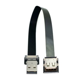 Cablecc USB 2.0 Type-A オスからメスへの拡張データ フラット スリム FPC ケーブル、FPV &amp; ディスク &amp; スキャナー &amp; プリンター用