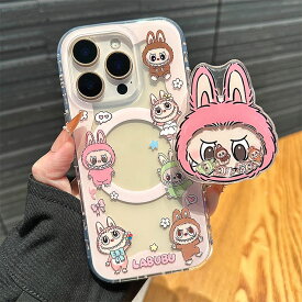 iPhone16 ケース スマホケース スマホカバー LABUBU iphone15 16 15 14 pro plus max ケース 伸縮スタンド ブラケット iPhone14 iPhone15 ケース 透明 iPhone13 ケース スマホケース 全面保護 韓国 衝撃吸収 おもしろ 可愛い カバー スマホケース iPhoneケース おしゃれ