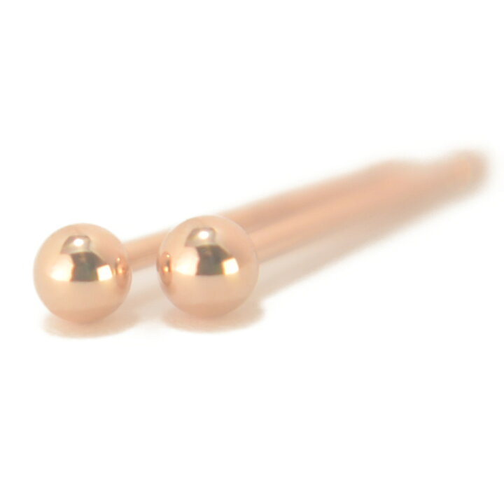 楽天市場】【P10倍】K18PGピンクゴールド丸玉ピアス 2mm ピアス 18k 18 