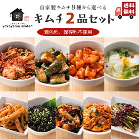 【送料無料】9種から選べるキムチ お試し 2点セット キムチ セット 本場 手作り 白菜キムチ オイキムチ カクテキ 海苔キムチ チャンジャ セロリキムチ 水キムチ ネギキムチ 韓国料理 ギフト お取り寄せ 変わり種 キャンペーン対象商品