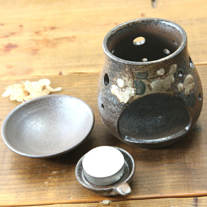 楽天市場】【益子焼】 癒やしの茶香炉セットNEW アロマポット 陶器 