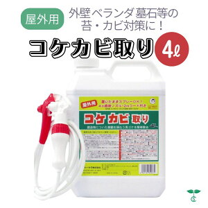 コケカビ取り 4L 噴射ノズル付き 屋外用 掃除用品 カビ予防 カビ対策 苔除去剤 コケ対策 汚れ落とし 洗浄クリーナー