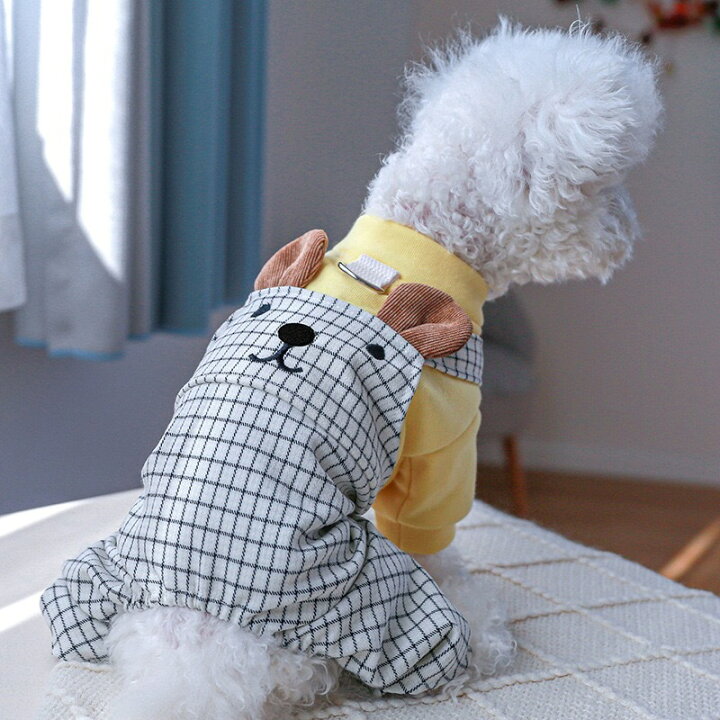 楽天市場】犬服 冬 可愛い クマイラスト つなぎ スカート 犬 小型犬 犬 