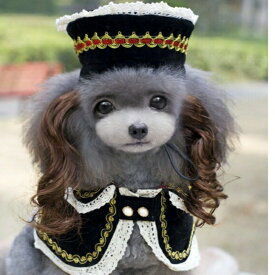 犬 服 ハロウィン 可愛い コスプレ ウィッグ付き 帽子 マント ロリータ 貴族 犬服 小型犬 犬用 ワンピース ペットウェア 犬の服 かわいい おしゃれ ドッグウェア 可愛い ペット服 インスタ映え