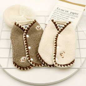 犬の服 犬服 冬 犬 冬服 背開き かわいい 【パンダ 生地厚めデザイン】　背中開き 袖なし シニア 老犬 着せやすい 小型犬 犬用 ワンピース ウェア おしゃれ ドッグウェア 春 夏 秋 冬