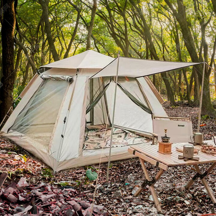 楽天市場】ワンタッチテント ポップアップテント サンシェード 2/3/4/5/6人用 キャンプ用テント 紫外線対策 持ち運び便利 簡単設置 軽量 通気  フロントホール付き アウトドア キャンプ用品 キャンプ ポップアップ 収納バック付き : YOLER