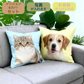 ＼任意2個で300円OFF／ペット写真クッション 犬 猫 メモリアル 供養 ギフト 名入れ 両面プリント 洗える ペットロス 虹の橋 誕生日 命日 記念品 仏具 写真入り オリジナル 大切な家族 追悼 かわいい 肌ざわり メモリアルグッズ ギフト