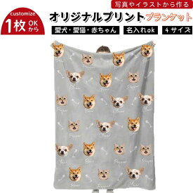 ＼任意2個で300円OFF／オリジナル ブランケット 写真入り 毛布 名入れ ひざ掛け オーダーメイド 名前入り ソフトタッチ フランネル ペット 愛犬 愛猫 プレゼント ギフト 贈り物 記念日 誕生日 敬老の日 父の日 母の日 お祝い