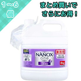 NANOX one ニオイ専用 4kg 業務用 ナノックスone 高濃度コンプリート ジェルタイプ 洗濯洗剤 詰め替え 業務用洗剤 ライオン ナノックスワン 部屋干し 加齢臭 黄ばみ 黒ずみ 洗剤 大容量 色落ち防止 徹底抗菌 すすぎ1回 蛍光剤 無添加 洗濯用洗剤 ニオイ 洗剤大容量 コストコ