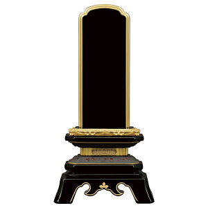 【国産位牌】会津塗り 上塗 葵角切位牌 3寸(高さ15.5cm)〜6寸(高さ28.4cm)